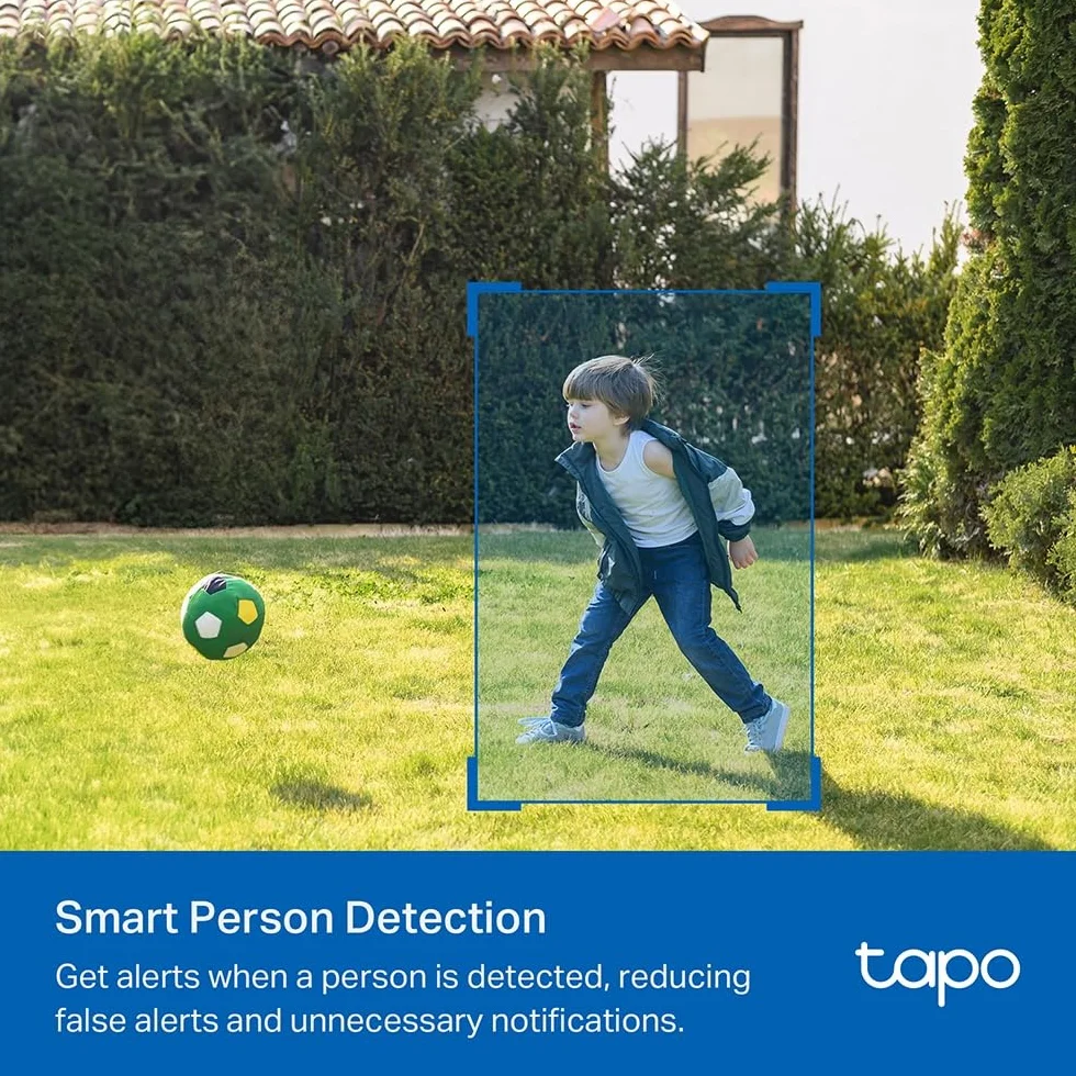 Tapo Kit telecamera di sicurezza solare senza fili 2K 3MP IP65 visione notturna a colori rilevamento persona