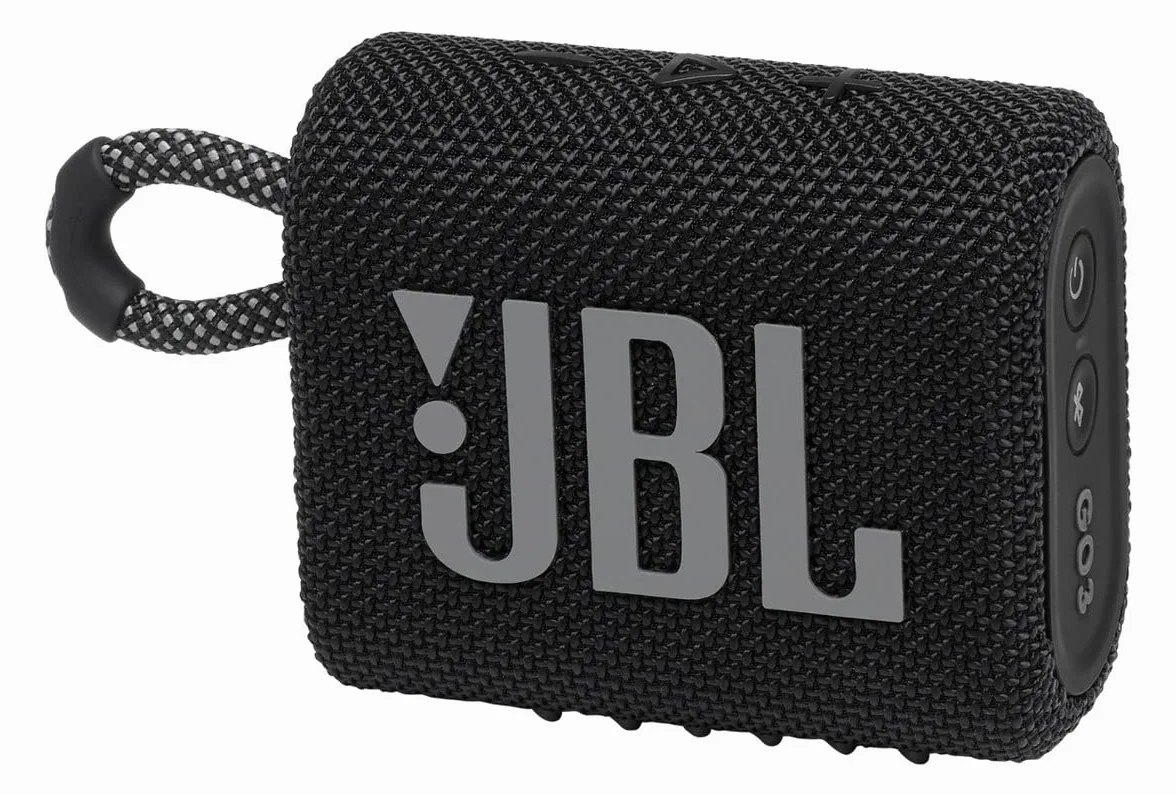JBL GO 3 Speaker Bluetooth Portatile, Cassa Altoparlante Wireless con Design Compatto, Resistente ad Acqua e Polvere IPX67, fino a 5 h di Autonomia, USB, Nero