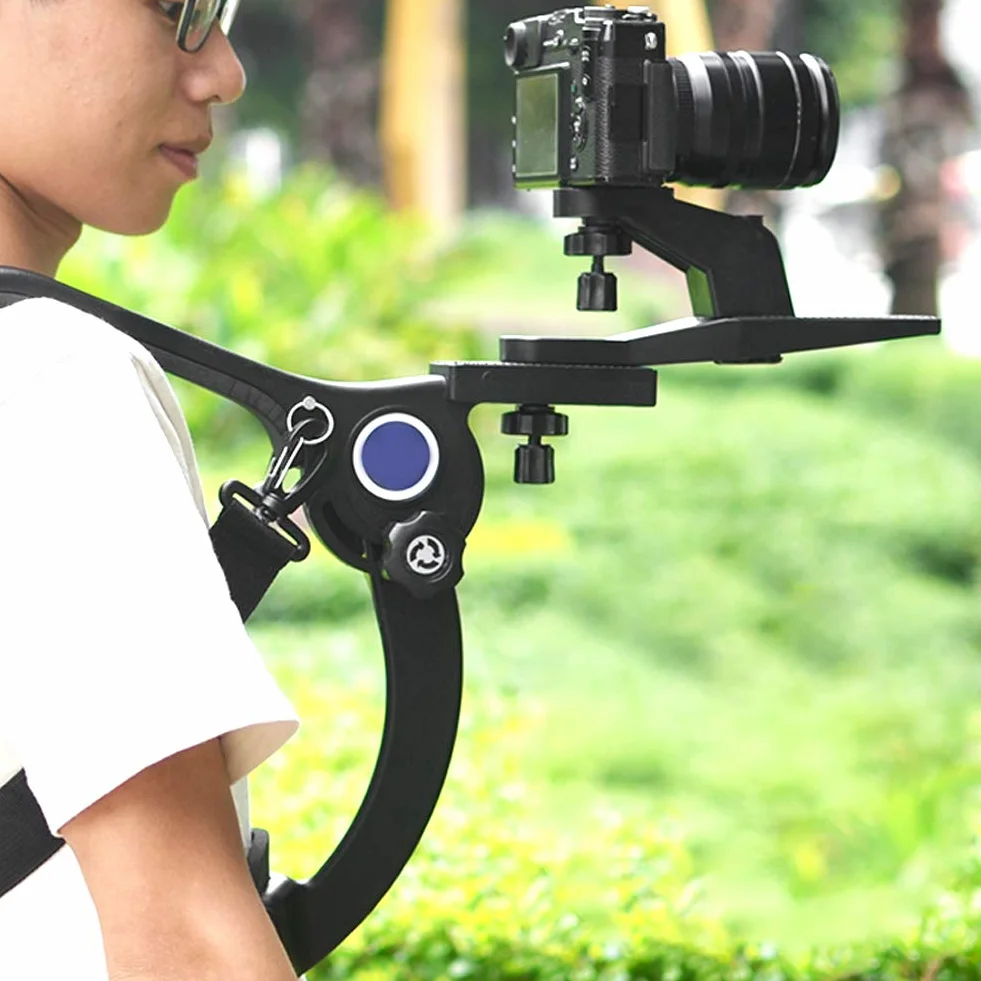Topiky Supporto per Supporto a Spalla con Giunto cardanico, Supporto per Staffa per Supporto per Fotografia Portatile con Presa Video con Cinghia Flessibile per stabilizzatore