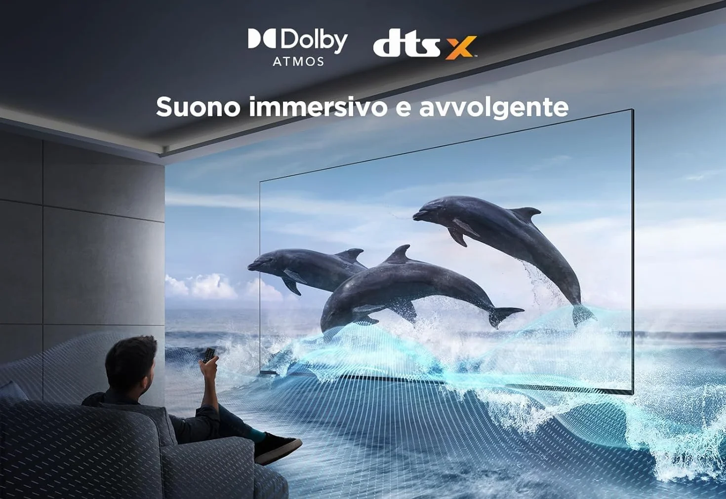 TCL - 50PF650 50 Pollici TV 4K Ultra HD, Smart LED e Fire TV (Dolby Vision, Dolby Atmos, DTS, HDR 10, Alexa integrato, Airplay2, Miracast)