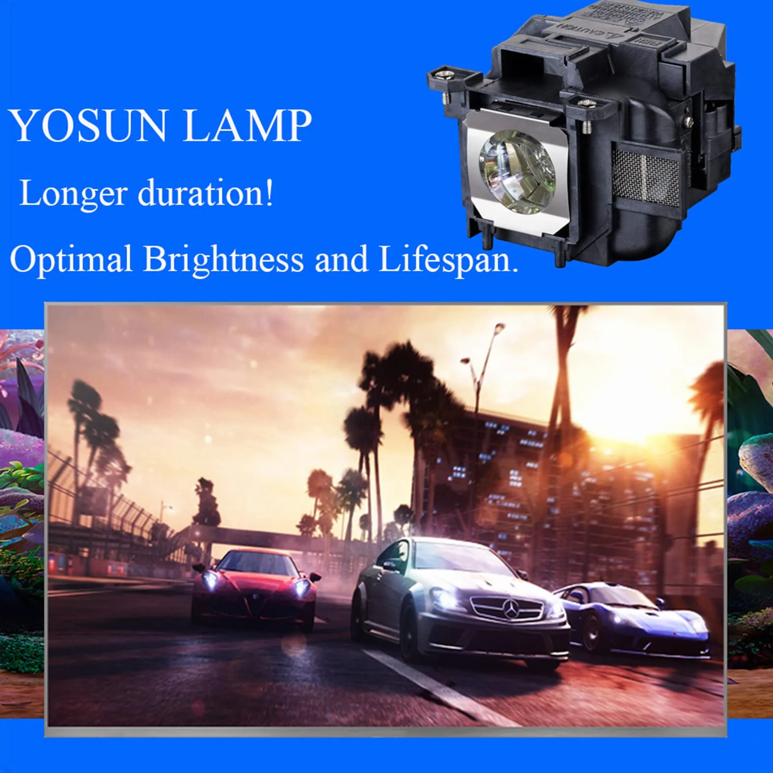 YOSUN Lampada del proiettore per Epson Elplp88 V13h010l88 Powerlite Home Cinema 2040 1040 2045 740HD 640 EX3240 EX7240 EX9200 EX5250 EX5240 VS240 VS345 VS340 Lampada del proiettore