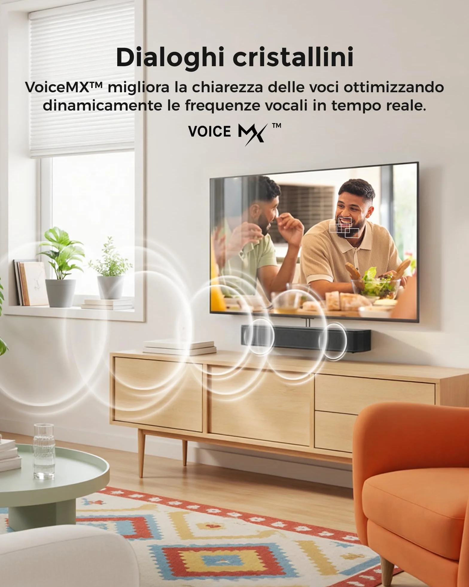 ULTIMEA 2.1 Ch Soundbar Per TV, Subwoofer Integrato, All-In-One Per PC E Giochi. App Controllo, 132W Potenza Picco, Bluetooth 5.4, OPT/AUX Ingressi, Montaggio A Parete, Poseidon M20 Pro