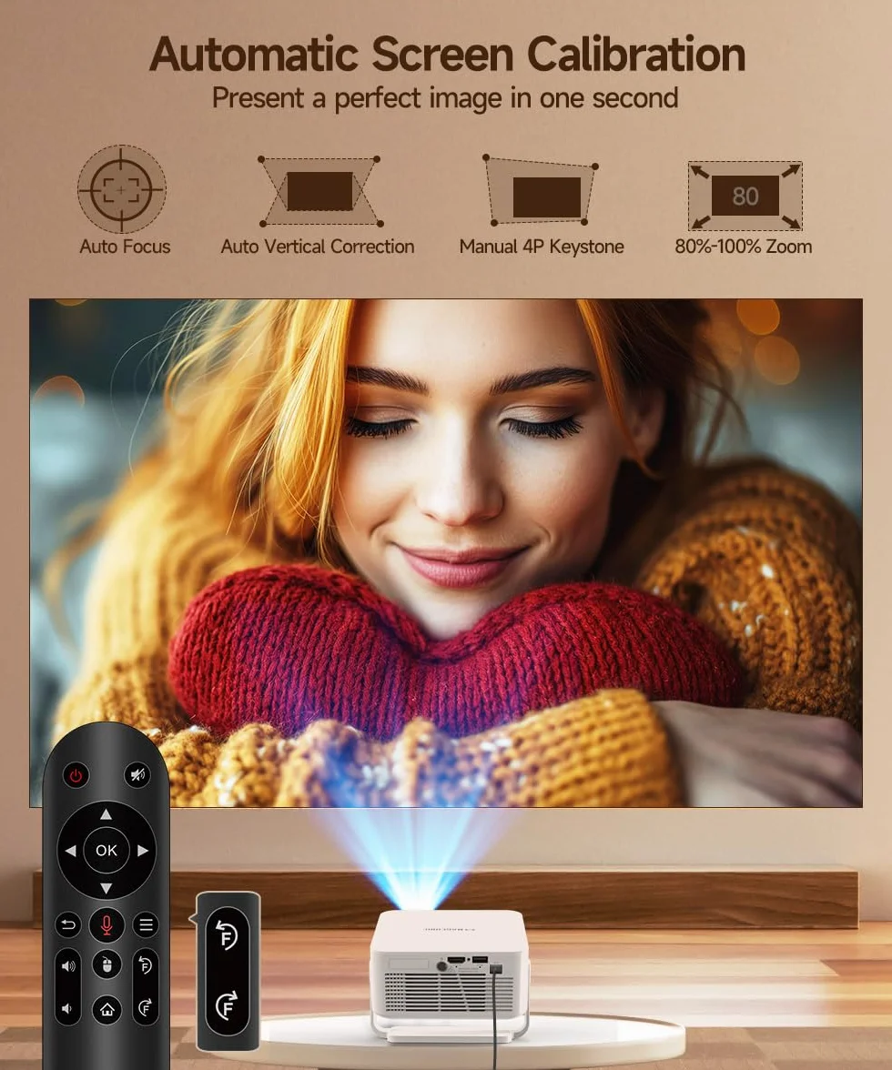 Magcubic Proiettore HY300max, Mini Proiettore 4K & 8K Supporta – Videoproiettore con WiFi 6, BT 5.4, 260 ANSI, Autofocus e Correzione Trapezoidale Automatica per Home Cinema, Ufficio e Campeggio