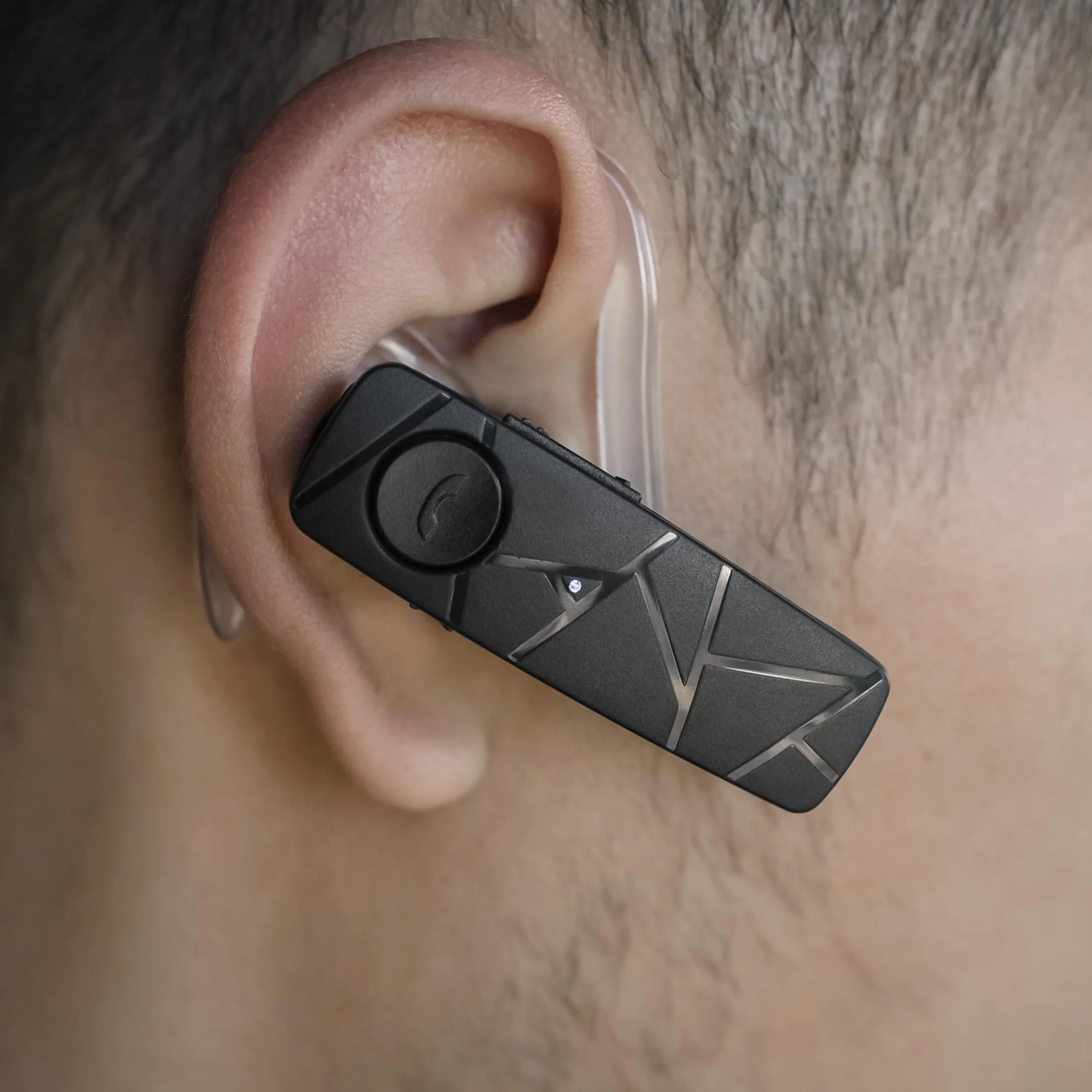 TELLUR VOX 60 Auricolare Bluetooth Singolo USB-C, Auricolari Bluetooth Vivavoce, Multipunto- Due Dispositivi Connessi, Gancio a 360° per Destro o Sinistro, Iphone e Android, Caricatore Auto Incluso