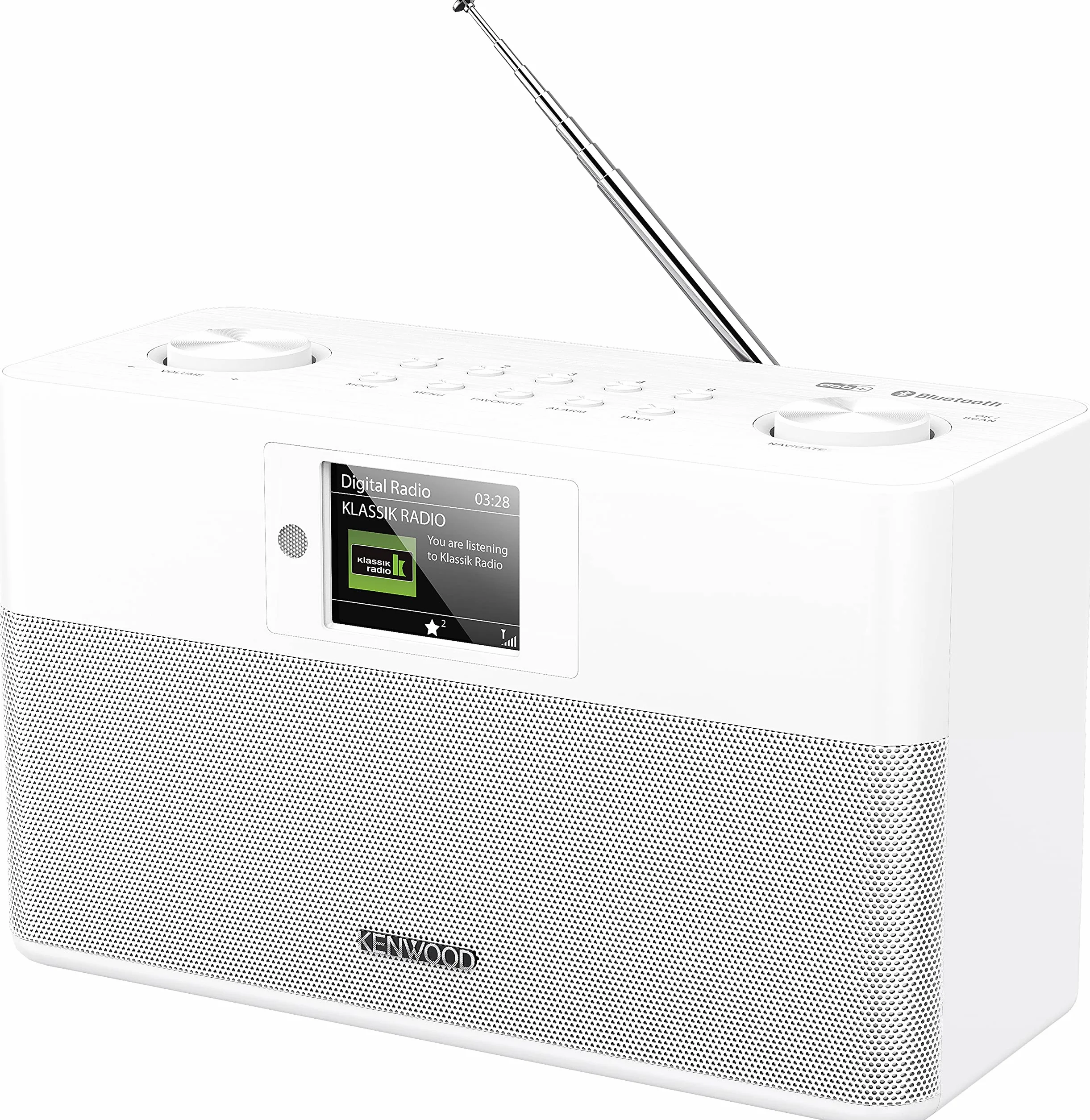 KENWOOD CR-ST80DAB-W - Radio stereo compatta - DAB+, FM-RDS - Bluetooth - Display TFT a colori