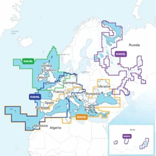 Garmin Naeu646l Europe/central&west Navionics®+ Micro Sd/sd Card Map One Size