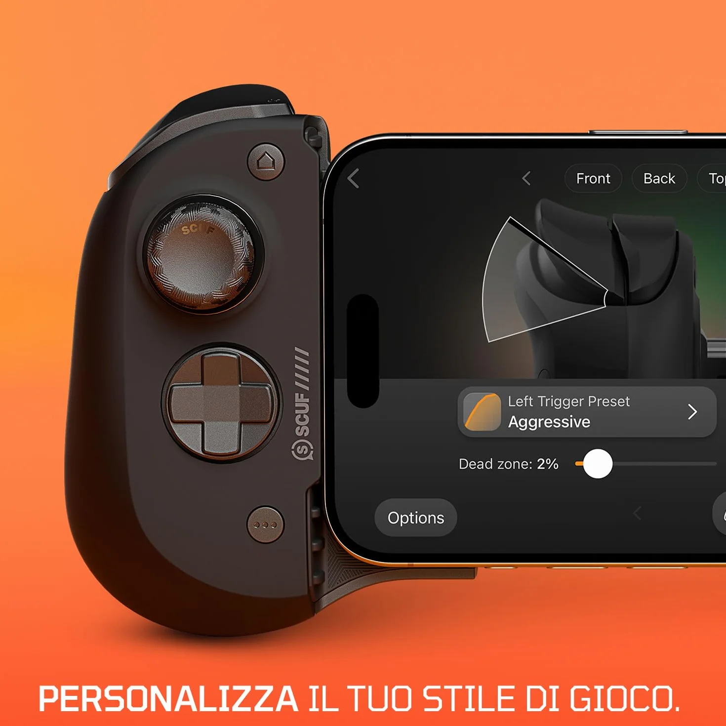 SCUF NOMAD Controller di Gioco Wireless per iPhone Mobili – Palette Posteriori – Analogici Anti-Drift – Bluetooth 5.0 Connettività – PS Remote, Xbox Game Pass, Apple Arcade, Steam Link – Nero