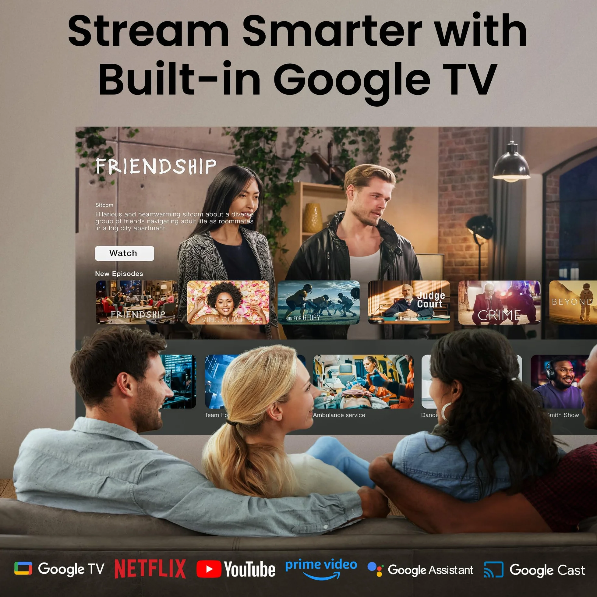 BenQ TK705i Proiettore 4K HDR, 3000 ANSI Lumen, Google TV con Netflix, basso input lag, regolazione automatica, zoom ottico, HDMI 2.1, Bluetooth, fino a 150", MEMC, HDR10+