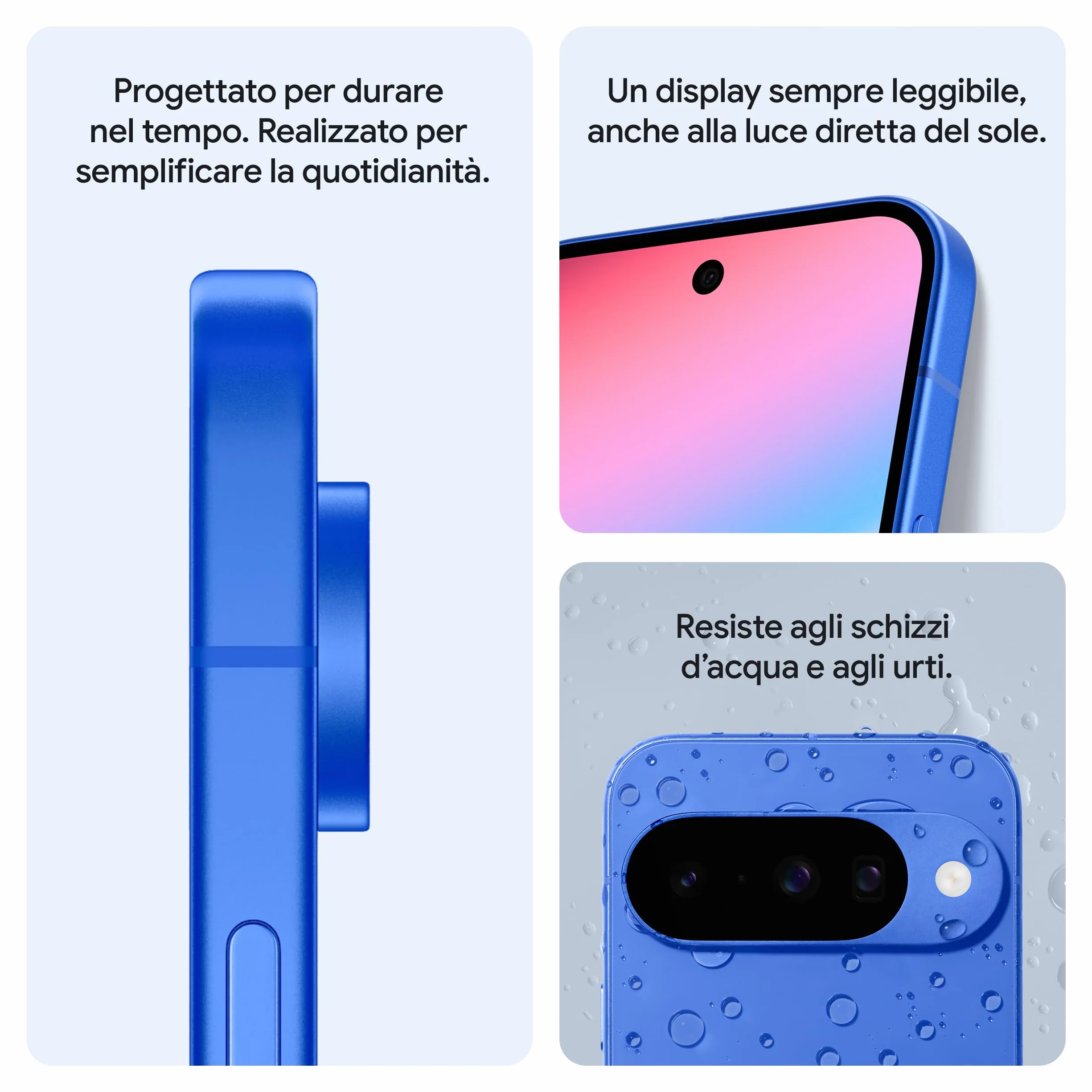 Google Pixel 10 - Smartphone Android sbloccato con Gemini, tripla fotocamera posteriore avanzata, autonomia di 24 ore e display Actua 6,3" - blu indaco, 128GB
