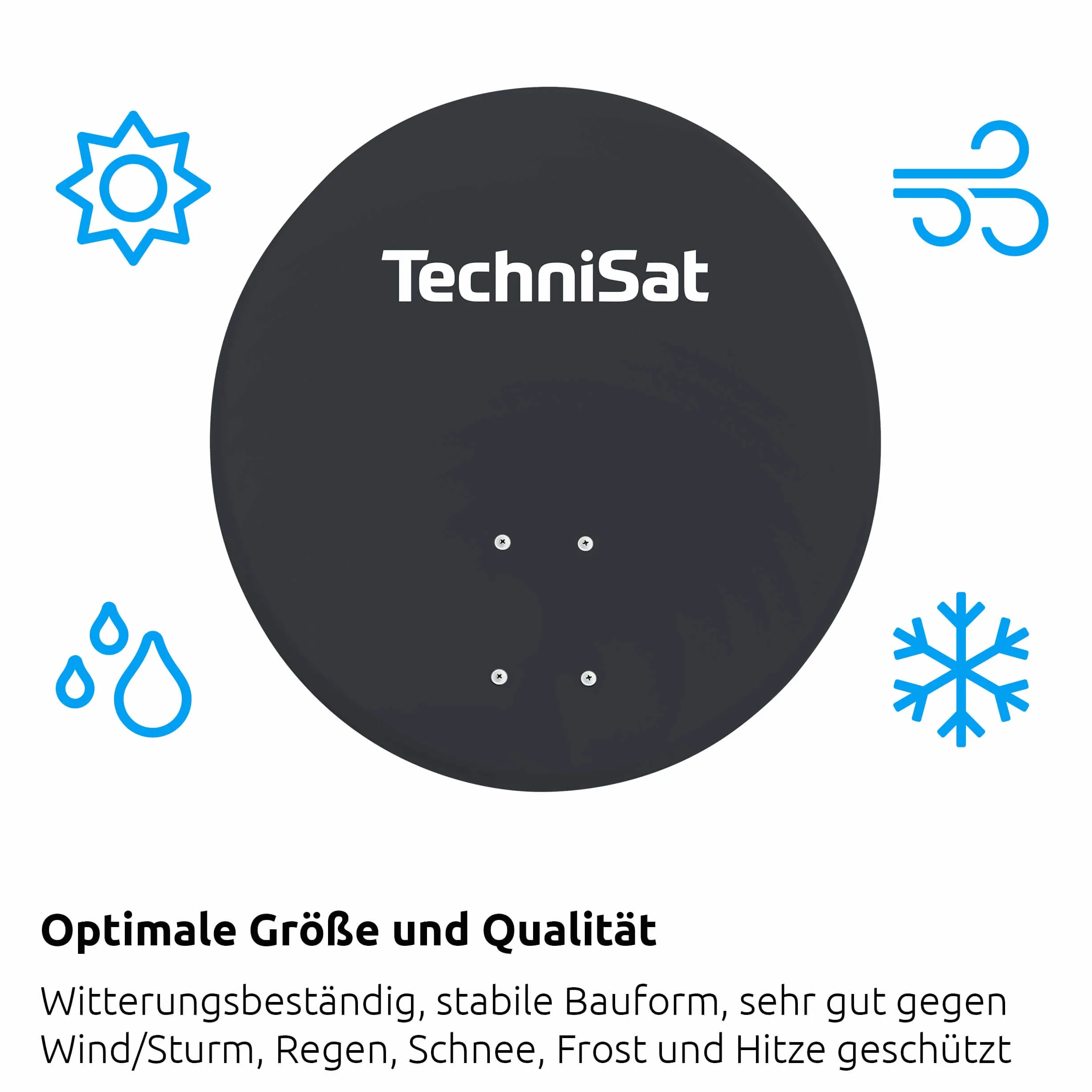 TechniSat 1360/1674 TECHNITENNE 60 - Satellitenschüssel, Antracite