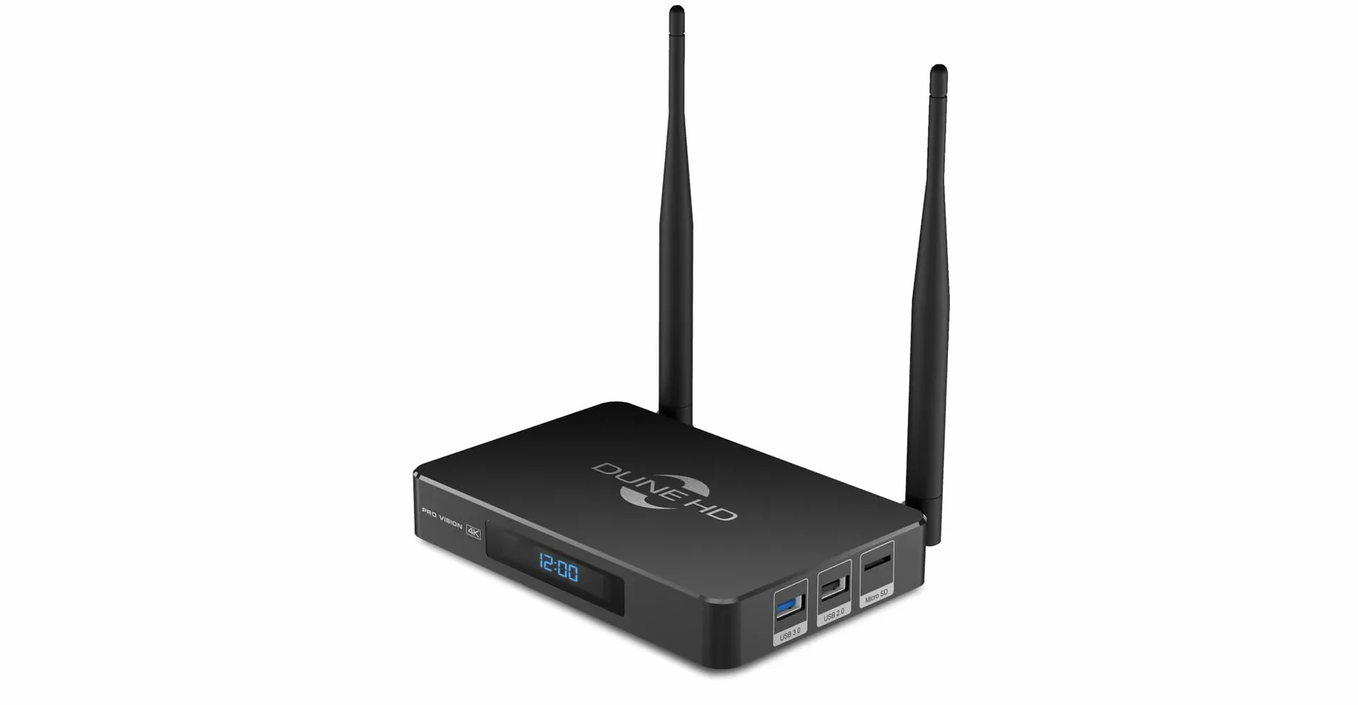 Dune HD Pro Vision 4K, Lettore multimediale, Android TV Box, Dolb Visio, Atmo, S905X4-J, HD-Audio, HDMI, 2.1, BT 5, WiFi, 1Gbit, USB 3.0, 4GB / 64GB, Optical S/PDIF, 4Kp60, 1080p, AV1