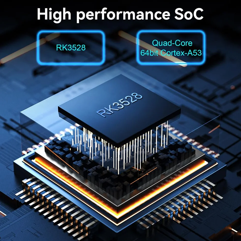 BOXPUT R5 scatola Android con 4 GB RAM e 64 GB ROM, scatola TV Android 13.0, chip RK3528/WiFi6/BT5.0, 8K decodifica 3D HDR10 ad alta definizione video smart TV box, con isolamento a infrarossi