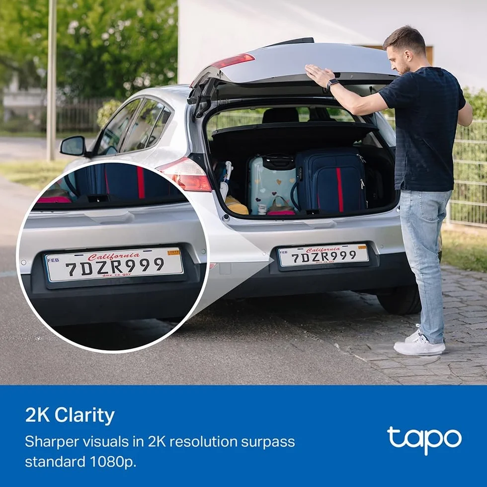 Tapo Kit telecamera di sicurezza solare senza fili 2K 3MP IP65 visione notturna a colori rilevamento persona