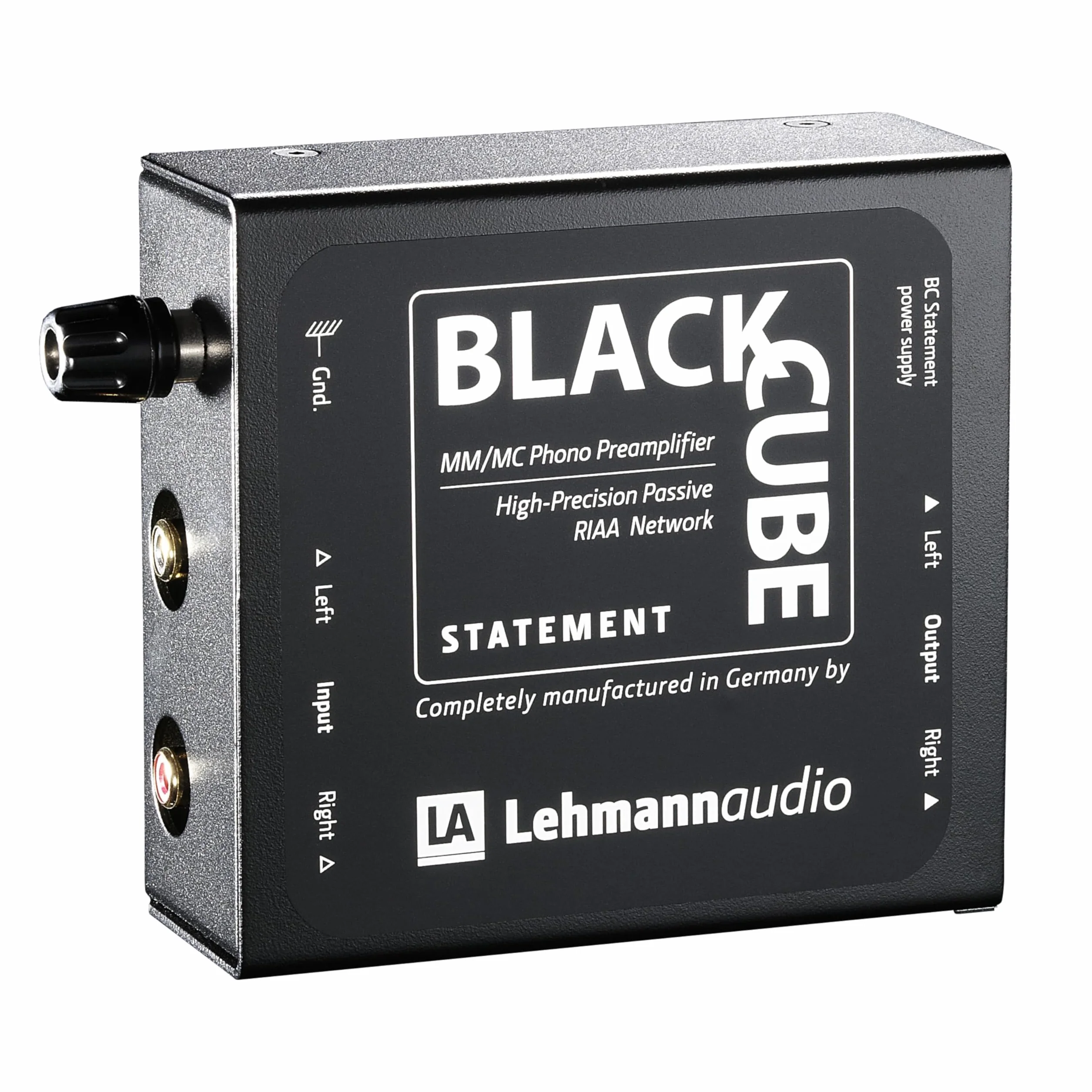Lehmann Statement Black Cube Preamplificatore audio MM/MC 103 x 108 x 45 mm Nero
