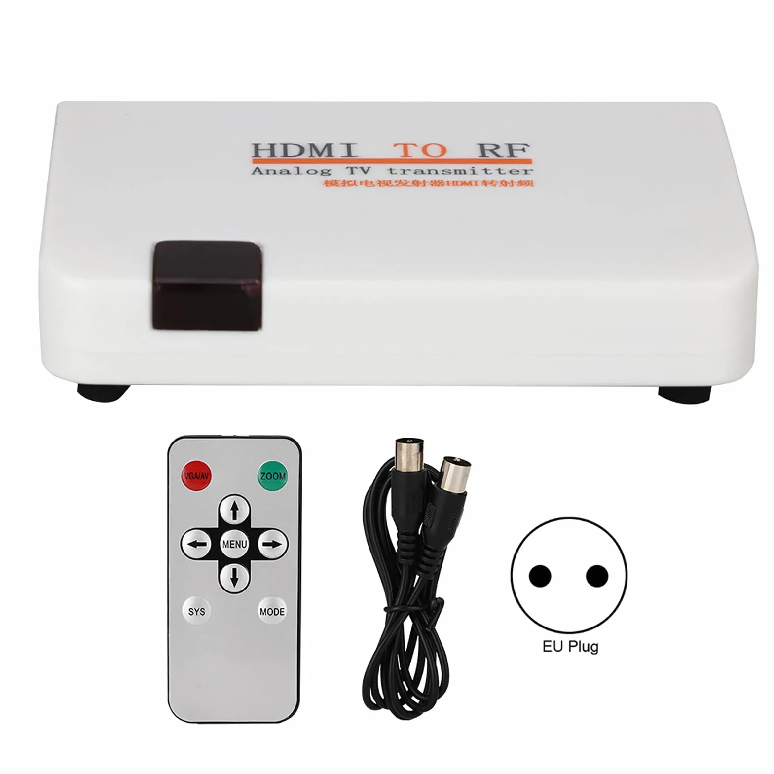 Modulatore HDMI RF Convertitore Coassiale da HDMI a RF Adattatore 1080P per Console di Gioco Dvd Set-Top Box (Spina UE)