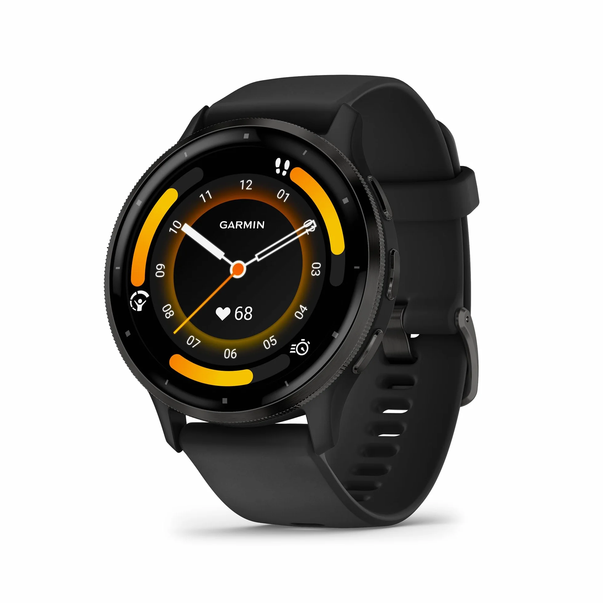 Garmin Venu 3, Smartwatch AMOLED 1,4", Cassa 45mm, Microfono e Speaker, Musica, GarminPay, +30 App sport, GPS, Cardio, SpO2, Autonomia 14 giorni, Black & Slate
