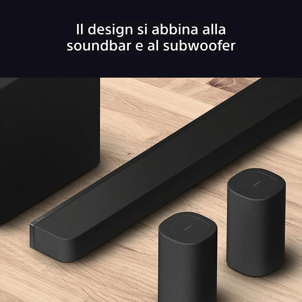 Sony BRAVIA Theatre Rear 8 altoparlanti posteriori wireless - Audio surround | 360 Spatial Sound Mapping potenziato | IMAXⓇ Enhanced compatibile | Design compatibile con soundbar e subwoofer