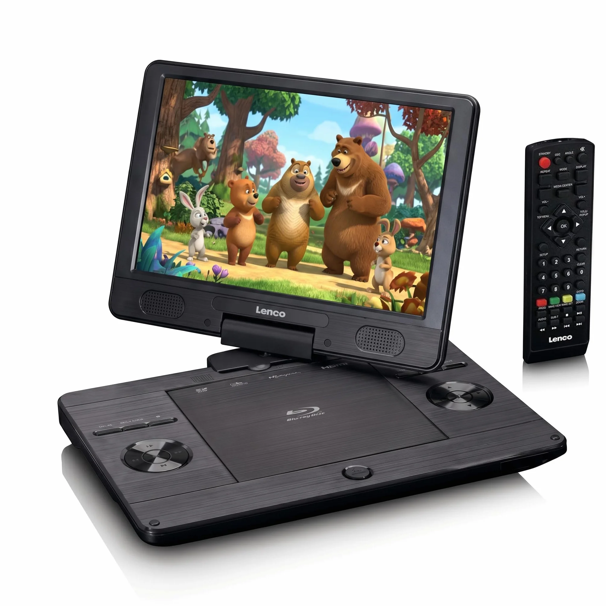 Lenco BRP-1150 Lettore DVD portatile Blu-Ray Schermo TFT 11,5" 1024x600 Pixel Batteria integrata Nero