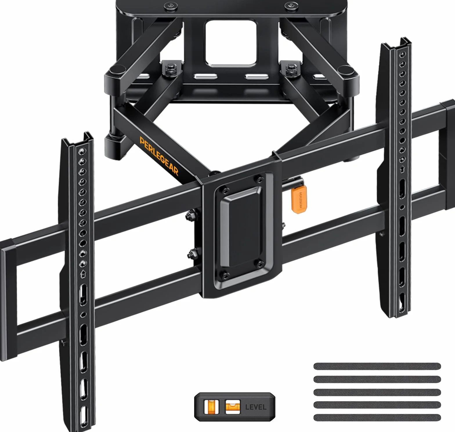 Perlegear Supporto TV Parete 37-82 Pollici Girevole Inclinabile Estendibile, Braccio Ultra Resistente 60kg VESA 200x100-600x400mm