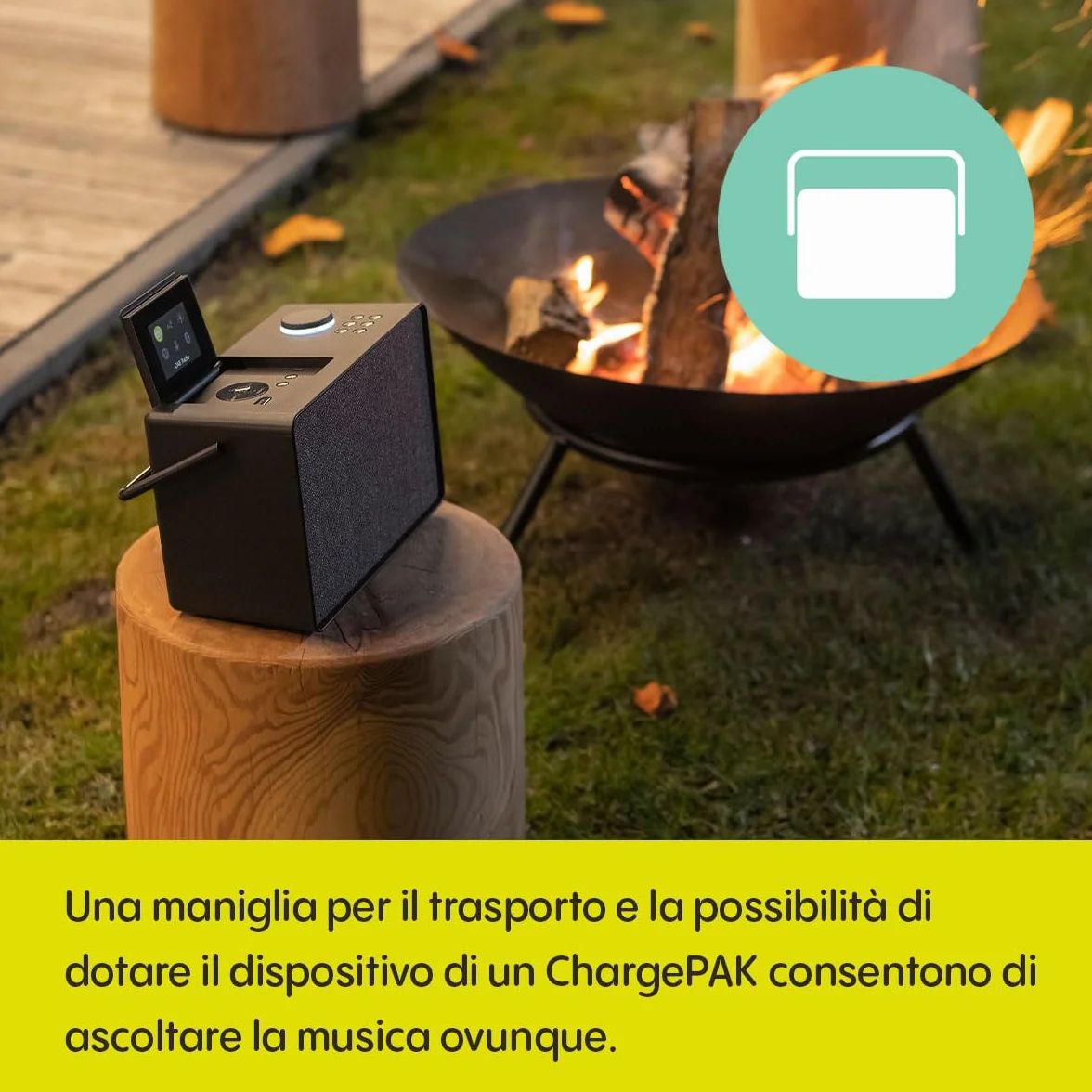 Pure Evoke Play radio DAB+/FM 40W Bluetooth internet radio Nero Caffè