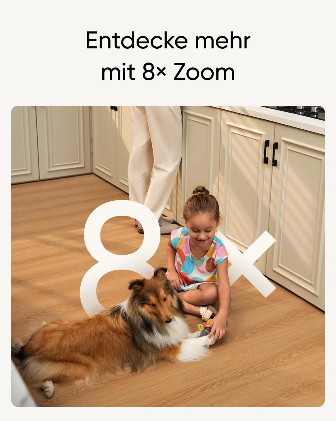 eufy Security Telecamera di sicurezza interna CAM S350, doppia risoluzione 4K UHD, zoom 8× e PTZ a 360°, ideale per baby monitor / fotocamera per animali domestici/sicurezza domestica (ricondizionato)
