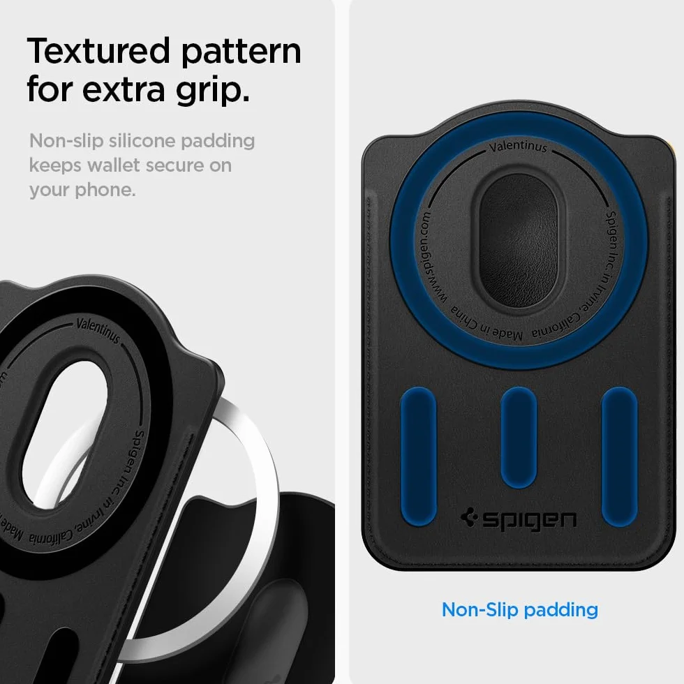 Spigen Valentinus MagFit+ Portafoglio Magnetico Compatibile con Samsung Galaxy S26 & S25 Serie, S25 Edge e Z Fold 7 - Nero