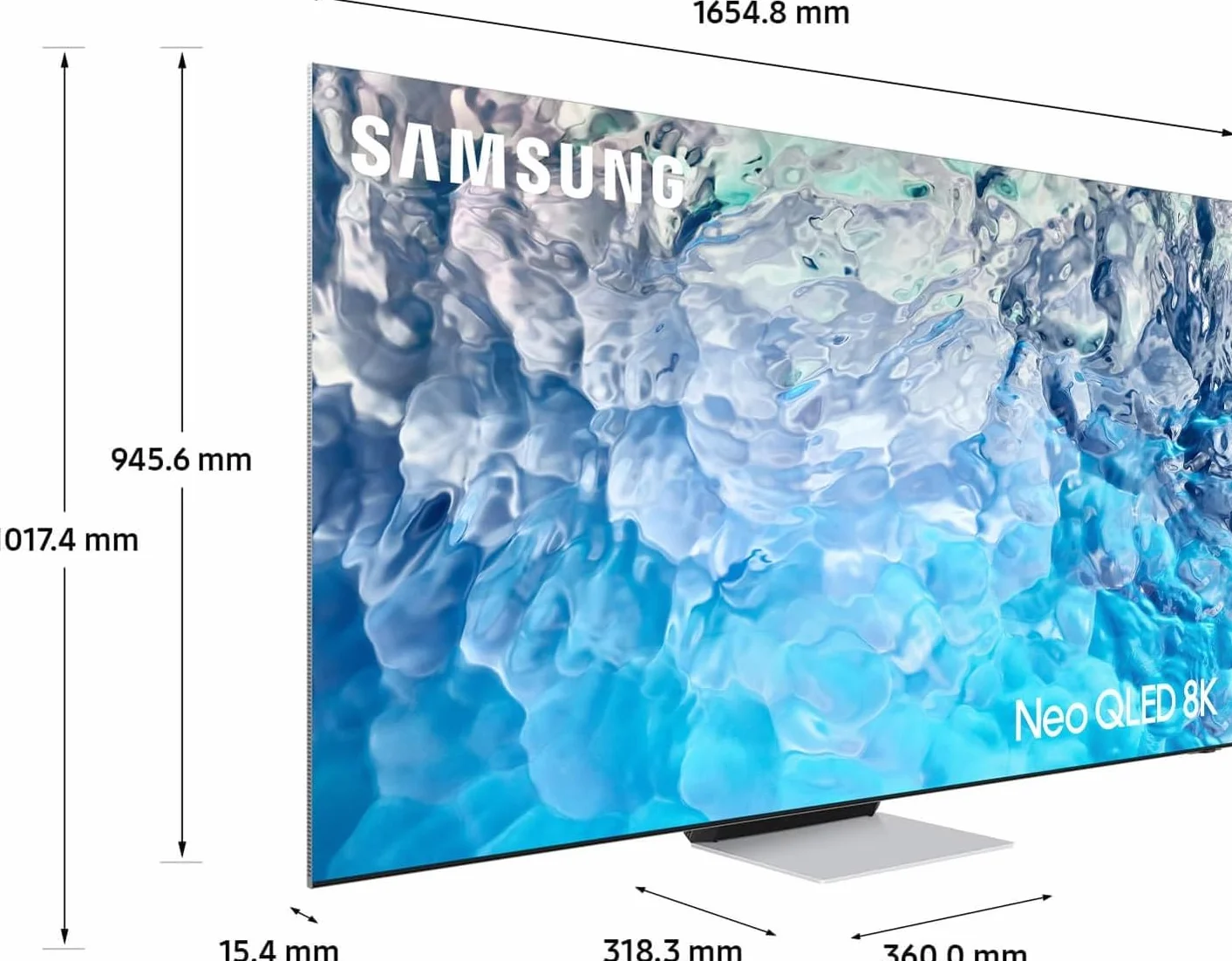 Samsung TV 75" QE75QN900BTXZT NEO QLED 8K, Quantum Matrix Pro, mini LED, Processore Neural Quantum 8K, Infinity Screen, Atachable Slim One Connect, Dolby Atmos e OTS Pro