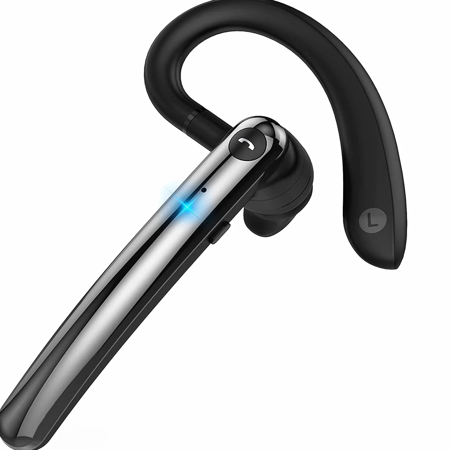 Auricolare Bluetooth 5.0 Cuffie Wireless con Doppio Microfono, Auricolare Business Vivavoce con Chiamata Leggera, Chiaro e Suono Hi-Fi per l'Ufficio, la Guida