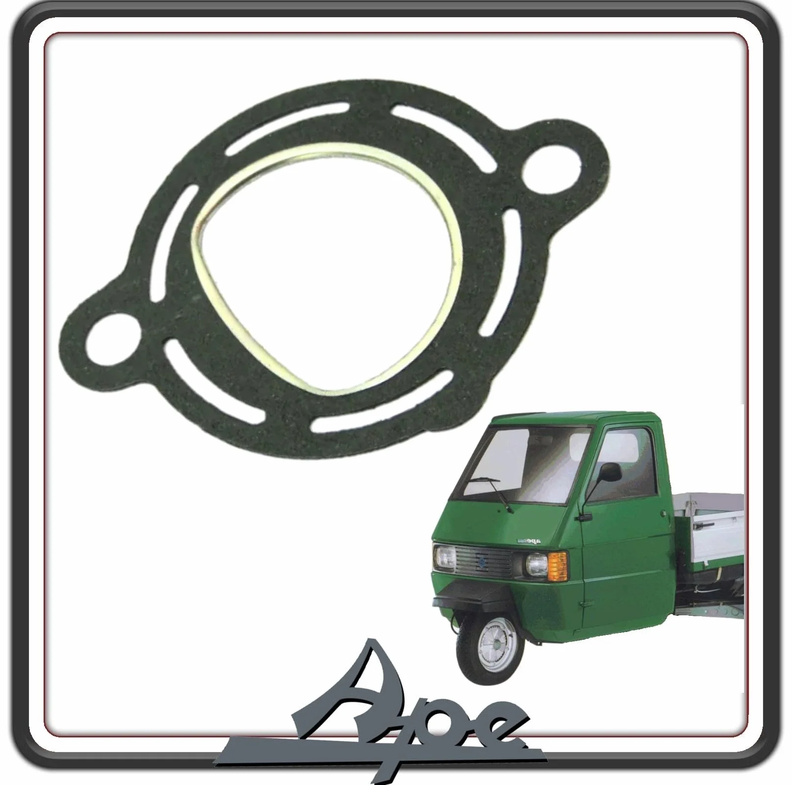 GUARNIZIONE SCARICO MARMITTA COMPATIBILE CON PIAGGIO APE CAR P2 - P3 - APE MP P501 - P601 - APE 602 - APE TM 703