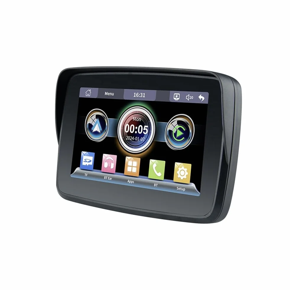 LIVASH Display Impermeabile 5 Pollici Motocicletta GPS Navigazione Wireless Android Carplay Auto
