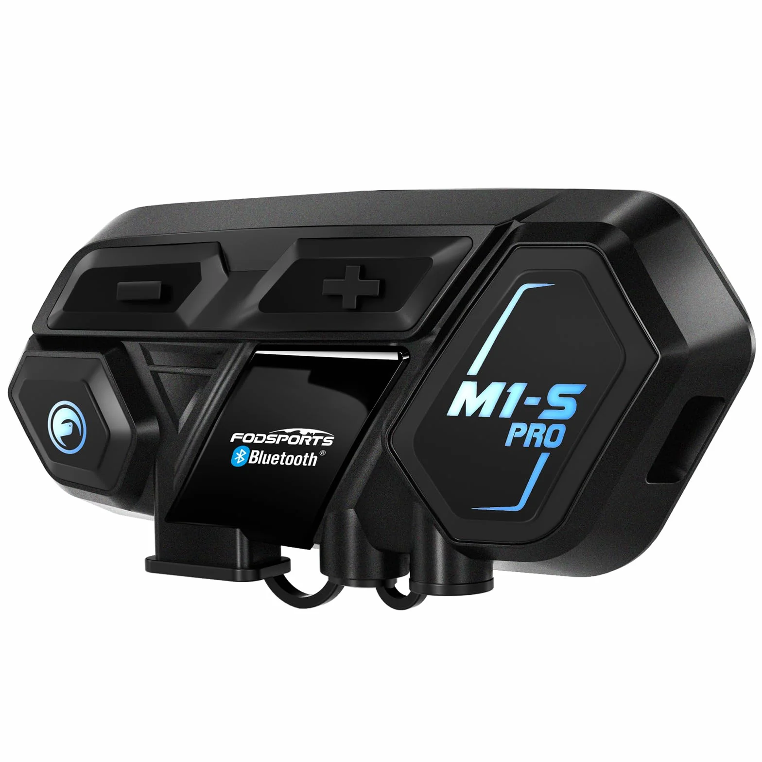 Fodsports M1-S PRO Interfono Moto V2.1, Interfono Casco Moto da 2000m per 8 Motociclisti, 5.0 Bluetooth Auricolare Moto con Condivisione Musicale, Audio Multitasking Cablato, Cancellazione del Rumore