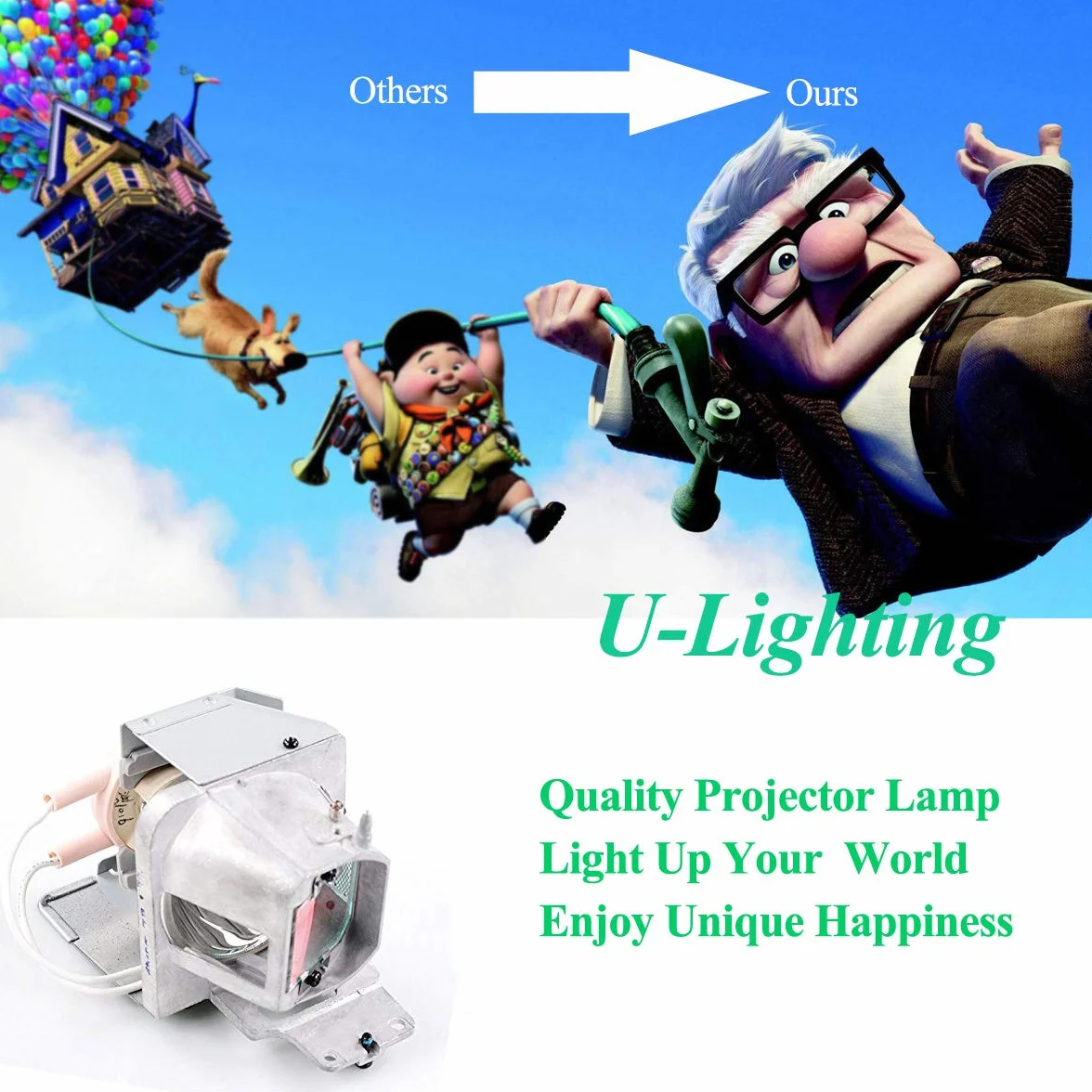 U-Lighting BL-FP240G / SP.7AZ01GC01 - Lampadina di ricambio con alloggiamento per OPTOMA DH350 EH334 EH335 HD143X HD144X HD27e WU335 WU337 HD28DSE DH1012