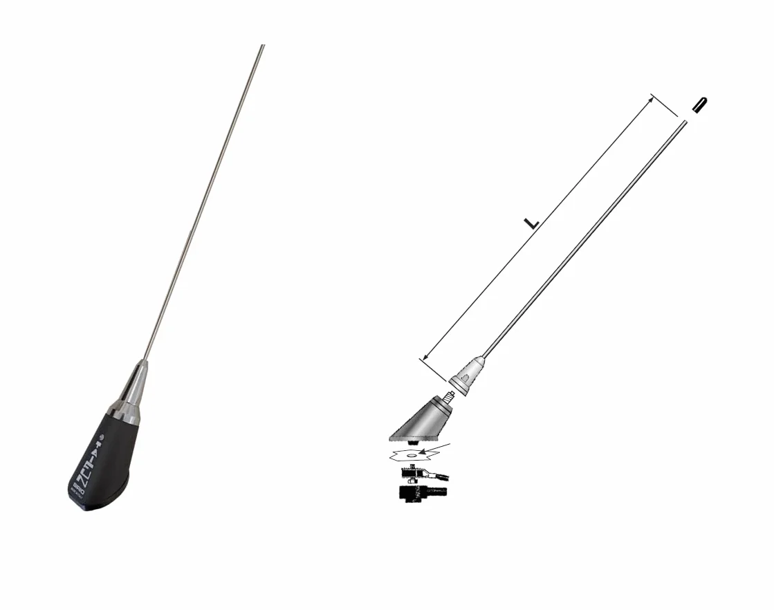 SIRIO TAIFUN ANTENNA VEICOLARE VHF 118-480 MHZ 5,5M CAVO