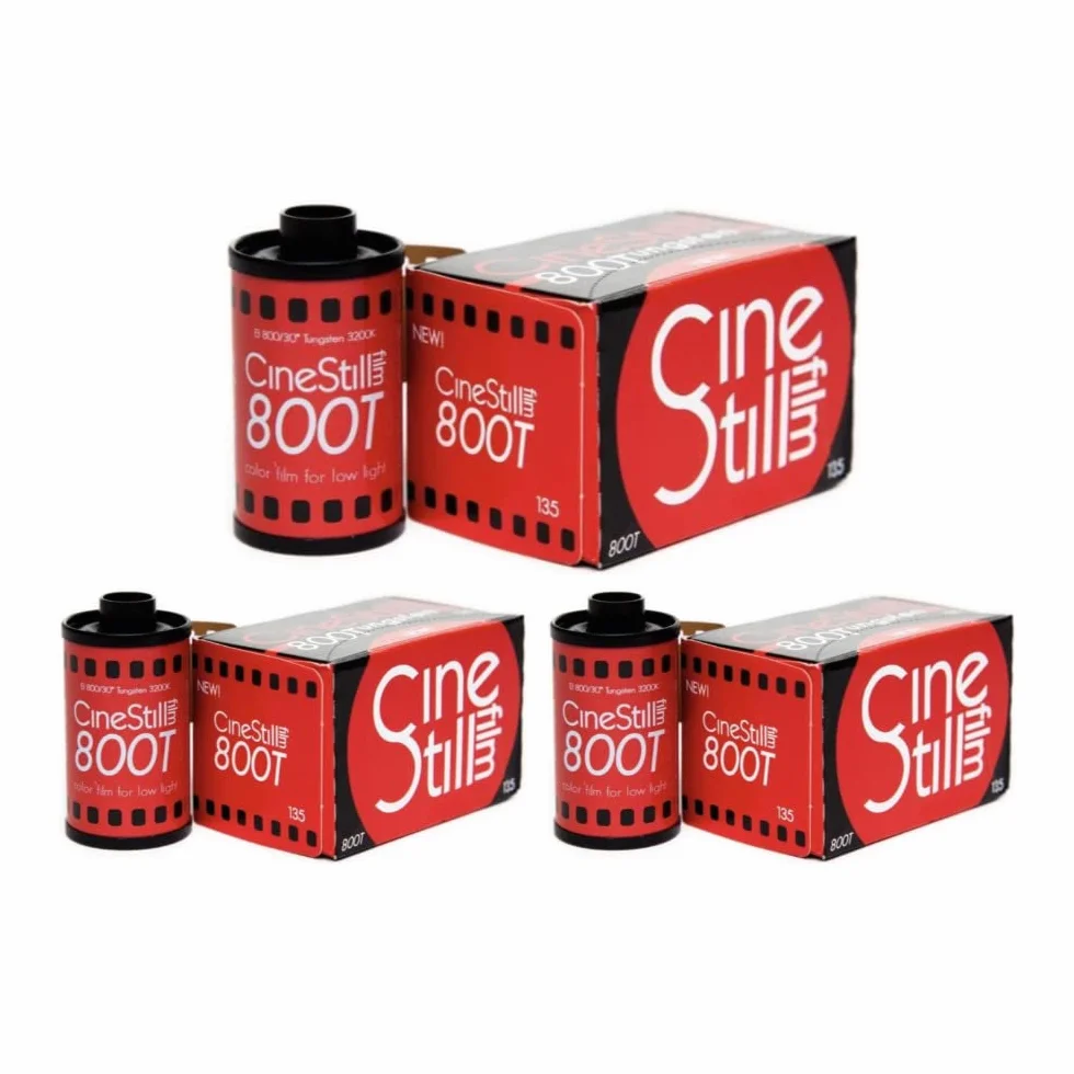 CineStill Film 800Tungsten 35mm Film (confezione da 3) Bundle (3 pezzi)