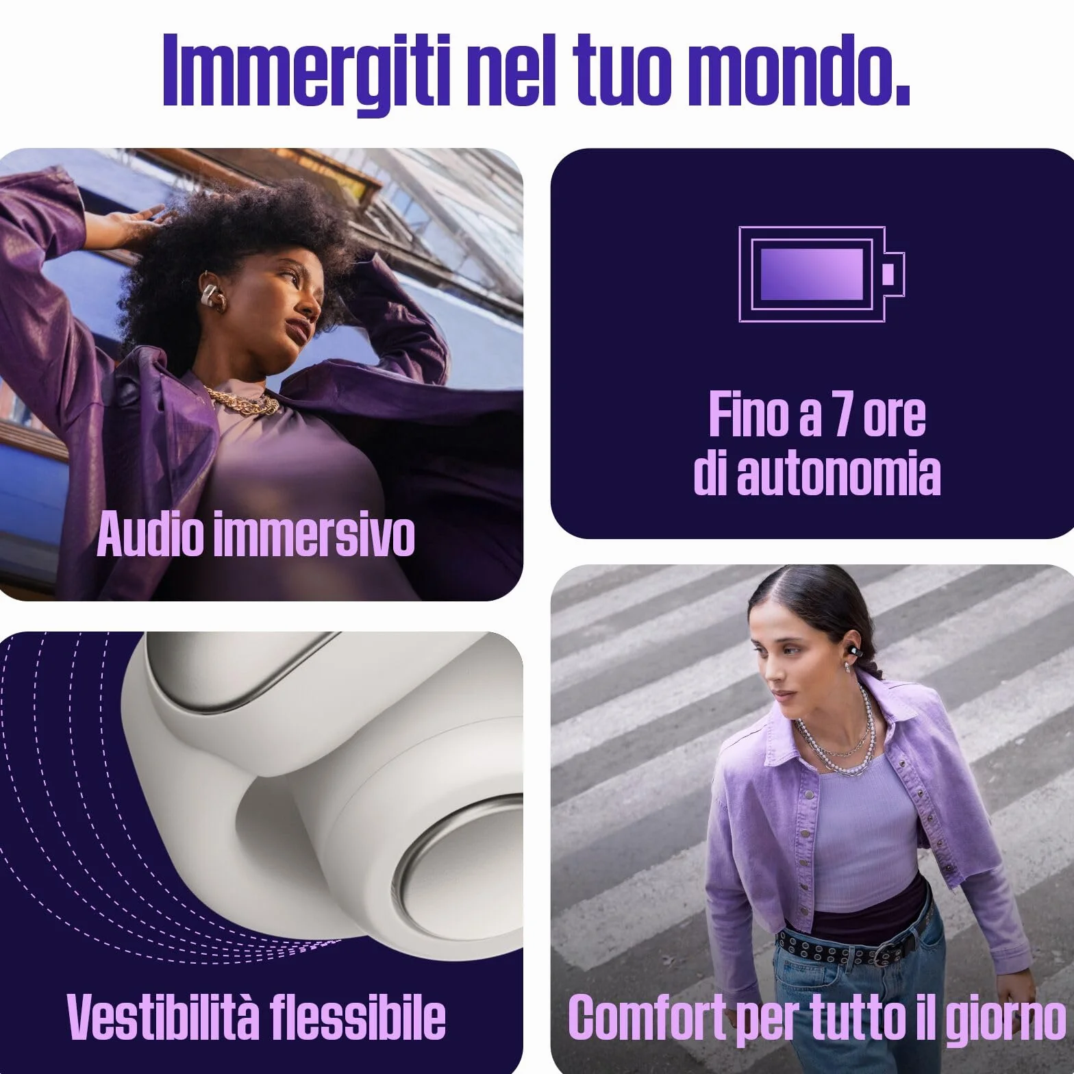 Bose Ultra Open Earbuds Auricolari Open-ear Wireless Bluetooth 5.3 con Lunga Durata della Batteria, Tecnologia OpenAudio, Fino a 48 Ore di Autonomia, Beige Legno Di Mare - Edizione Limitata