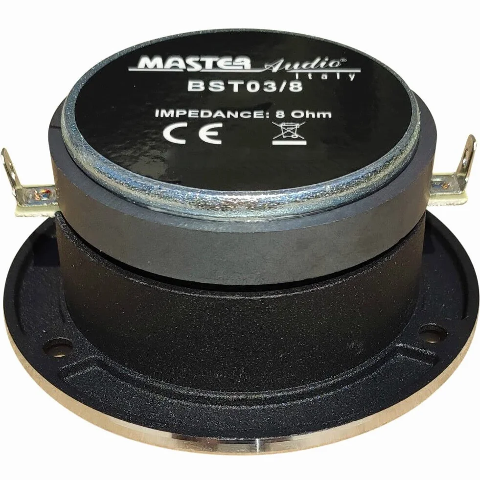 KIT SET PER MASTER AUDIO BST03/8 2 super tweeter di ricambio universali, da 150 watt rms 300 watt max, 9,6 cm di diametro, 8 ohm, per casa, a coppia, alta qualità premium + condensatori omaggio
