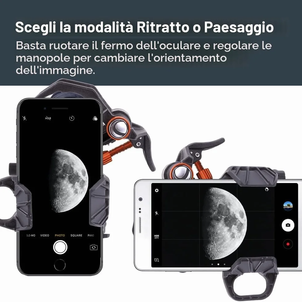 Celestron 81055 NexYZ Adattatore universale per smartphone a 3 assi, design brevettato - funziona con telescopi, cannocchiali, binocoli, monocoli e microscopi, nero