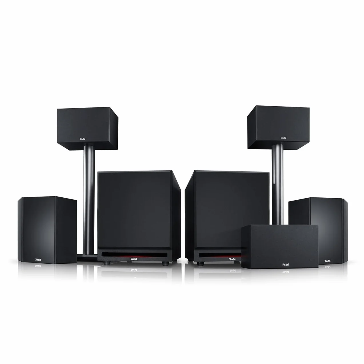 Teufel Sistema 6 THX 5.2 Set Home Cinema con Licenza THXSelect, Suono cinematografico e Riproduzione Musicale a Livello THX, 2 potenti subwoofer (Wireless Opzionale), ATM