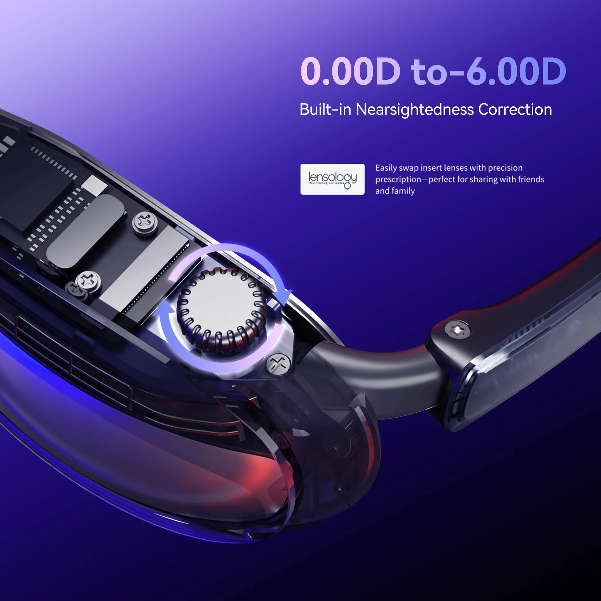 Rokid Max Occhiali AR con Teatro Virtuale Micro-OLED da 360'', Campo Visivo di 50° e Luminosità di 600 nits, Supporto HDCP, Compatibile con iPhone 15, Android, Console e Computer