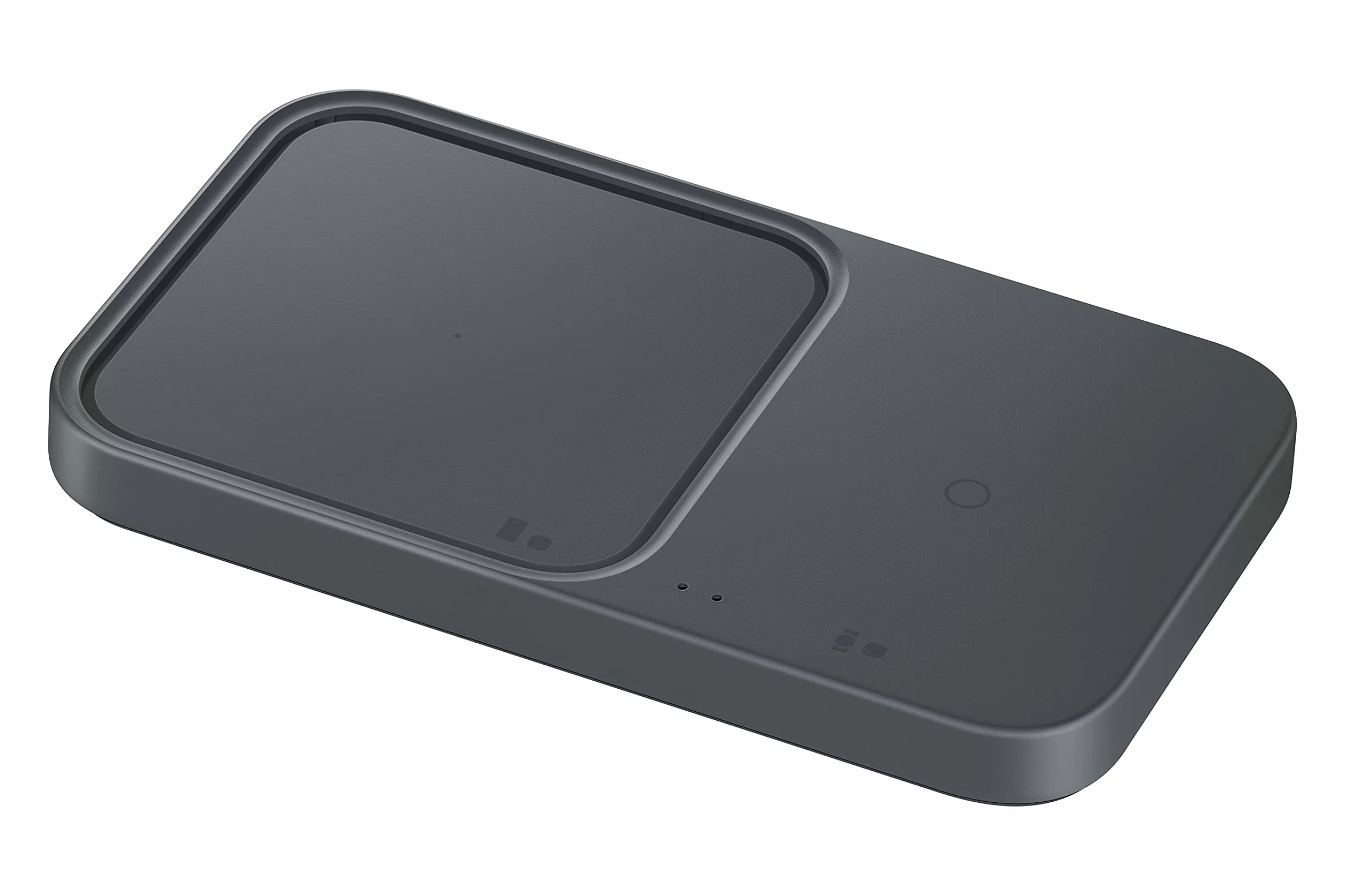 Samsung Wireless Charger Duo 15W Fast Charging 2.0 con Caricabatterie 25W, Grigio scuro