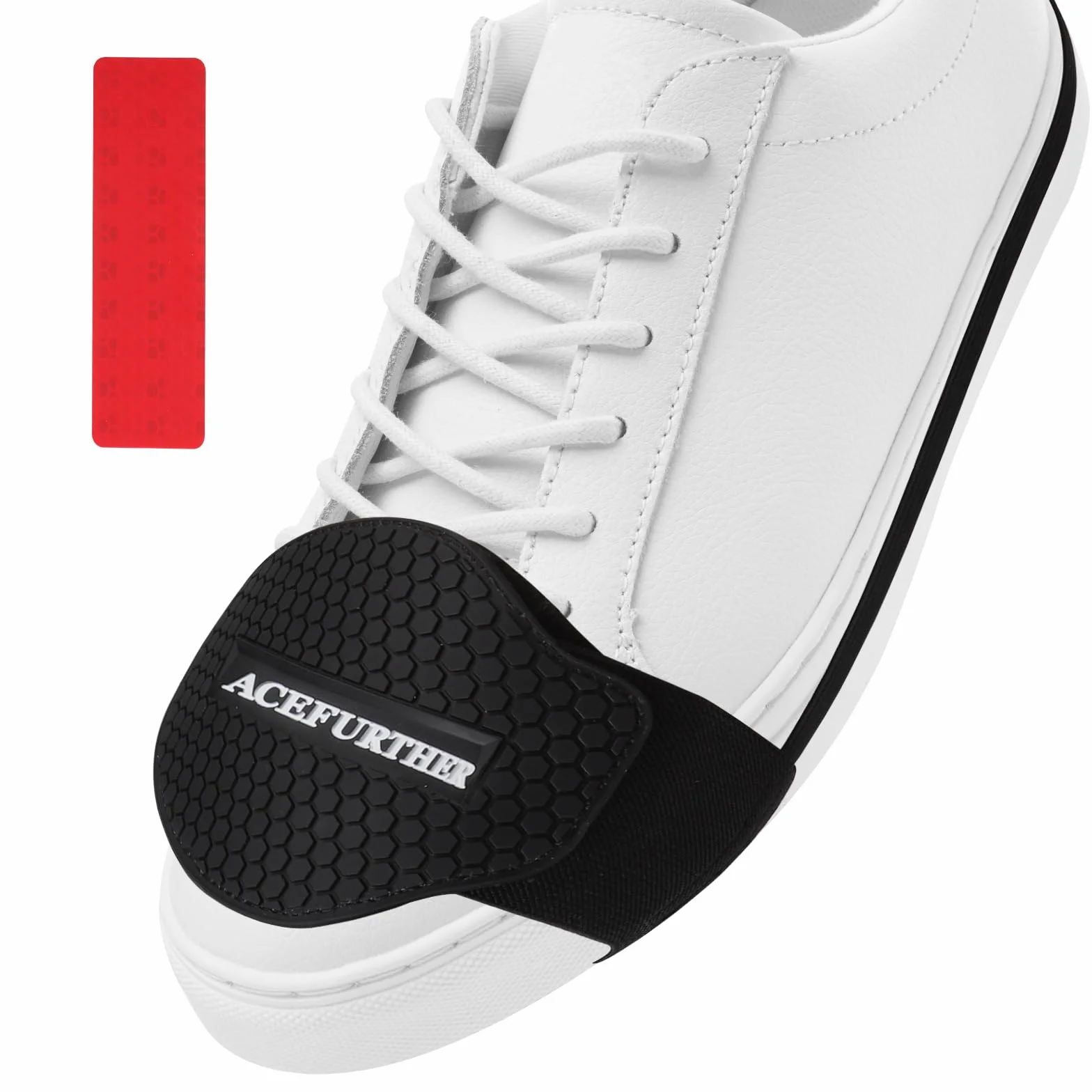 VOSSOT Proteggi Scarpe Moto Antiscivolo Chiusura a Strappo Regolabile, Copriscarpa Moto Impermeabile Gomma Resistente Adesivo Riflettente Rosso Sicurezza Notturna, Accessorio Universale Motociclisti