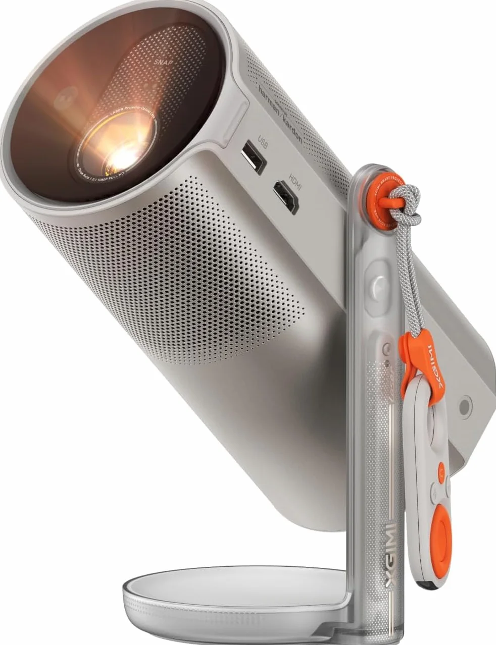 XGIMI MoGo 4 Laser Proiettore Portatile 550 Lumen ISO Supporto 360° Batteria Integrata Google TV Netflix Harman Kardon