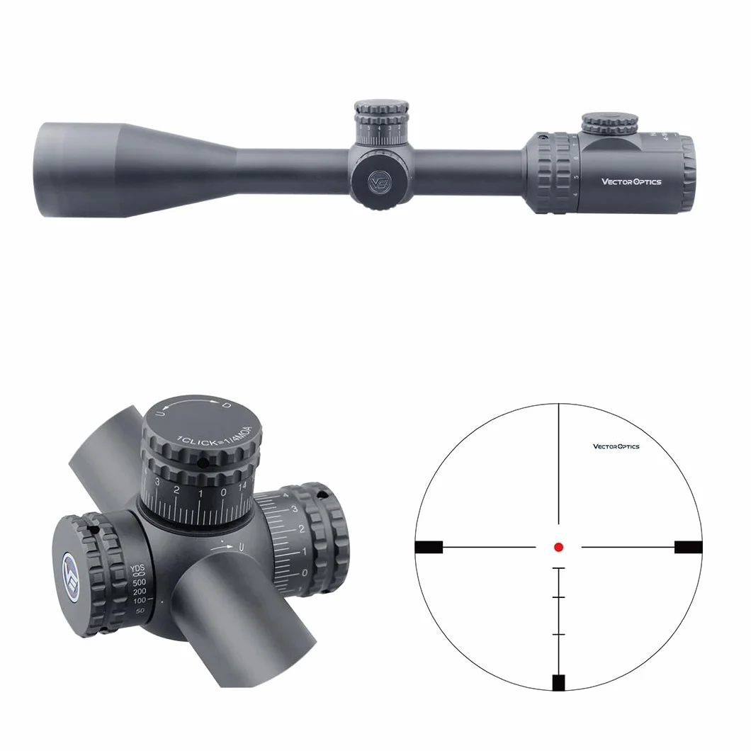 Vector Optics SCOL-32 Hugo 6-24x50 GT SFP Mirino telescopico per sport, airsoft e caccia, fucile ad aria compressa, mirino per bersaglio, cannocchiale per fucile, Rifle Scope, numerosi accessori