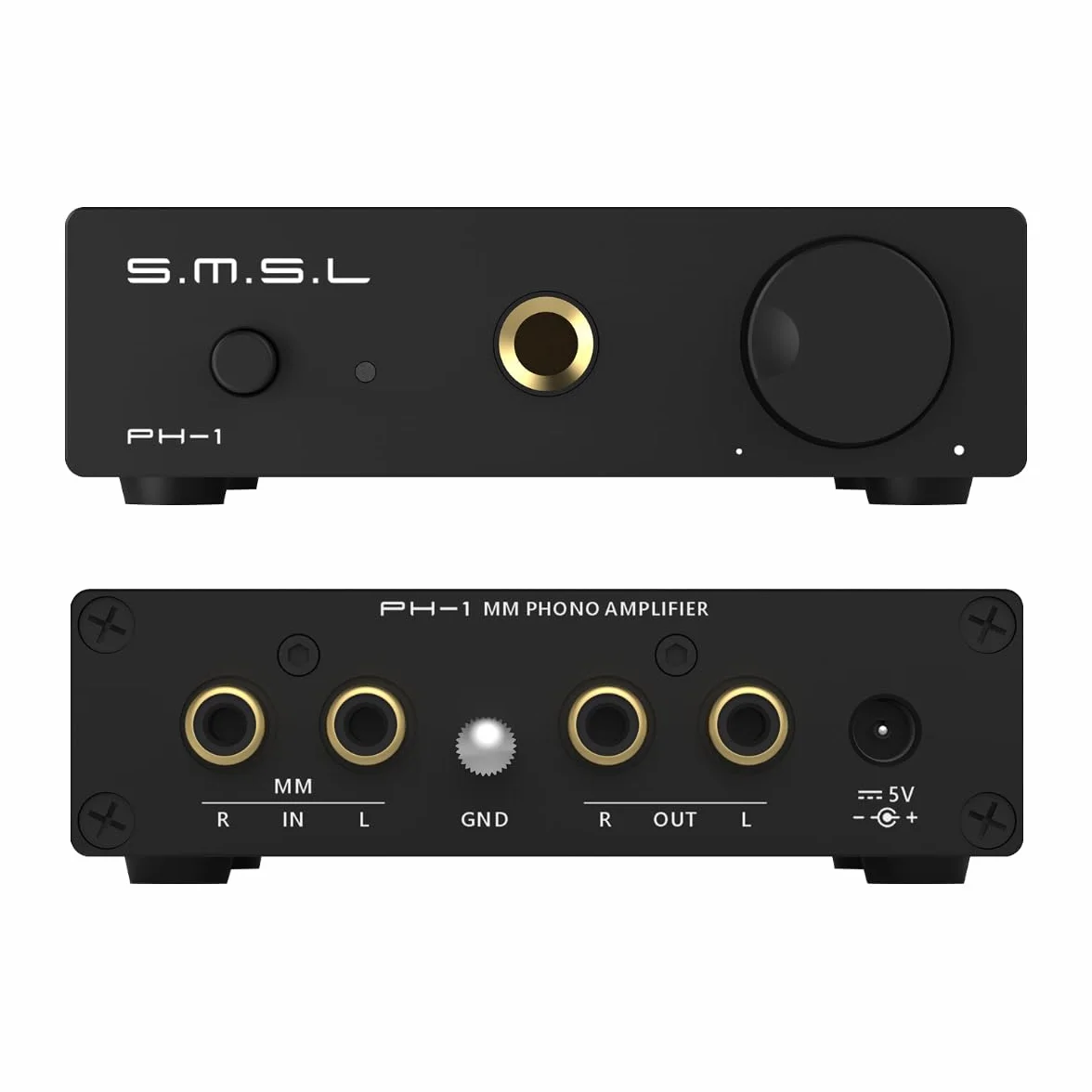 SMSL PH-1 Preamplificatore Phono MM Giradischi RCA 6,35mm Cuffie Alimentatore