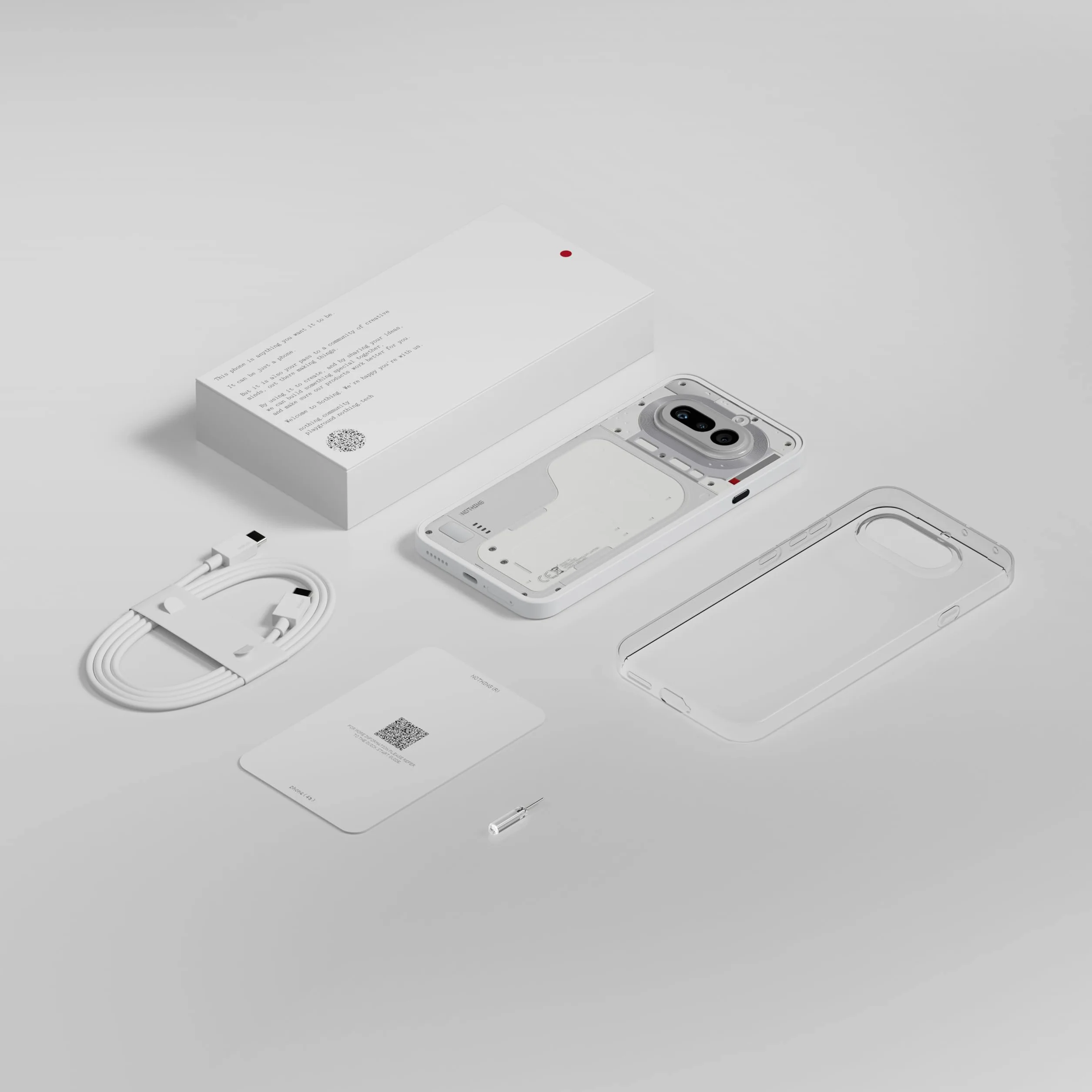 Nothing Phone (4a) - Tripla Fotocamera 50MP, Ultra Zoom 70x, Smartphone Trasparente, Batteria Lunga Durata, Ricarica Rapida 50W, AMOLED 120Hz, Glyph Bar, 12GB+256GB - Bianco