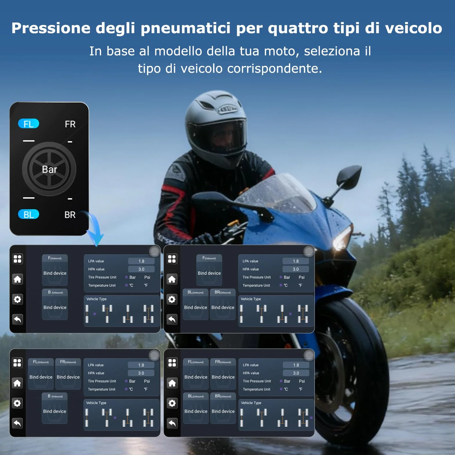 Carpuride W702 Plus Android 14 Moto Carplay Schermo con doppia fotocamera, Senza Fili CarPlay e Android Auto, 7" Touchscreen Impermeabile, BT Audio, Loop Registrazione,Navigazione online e offline.