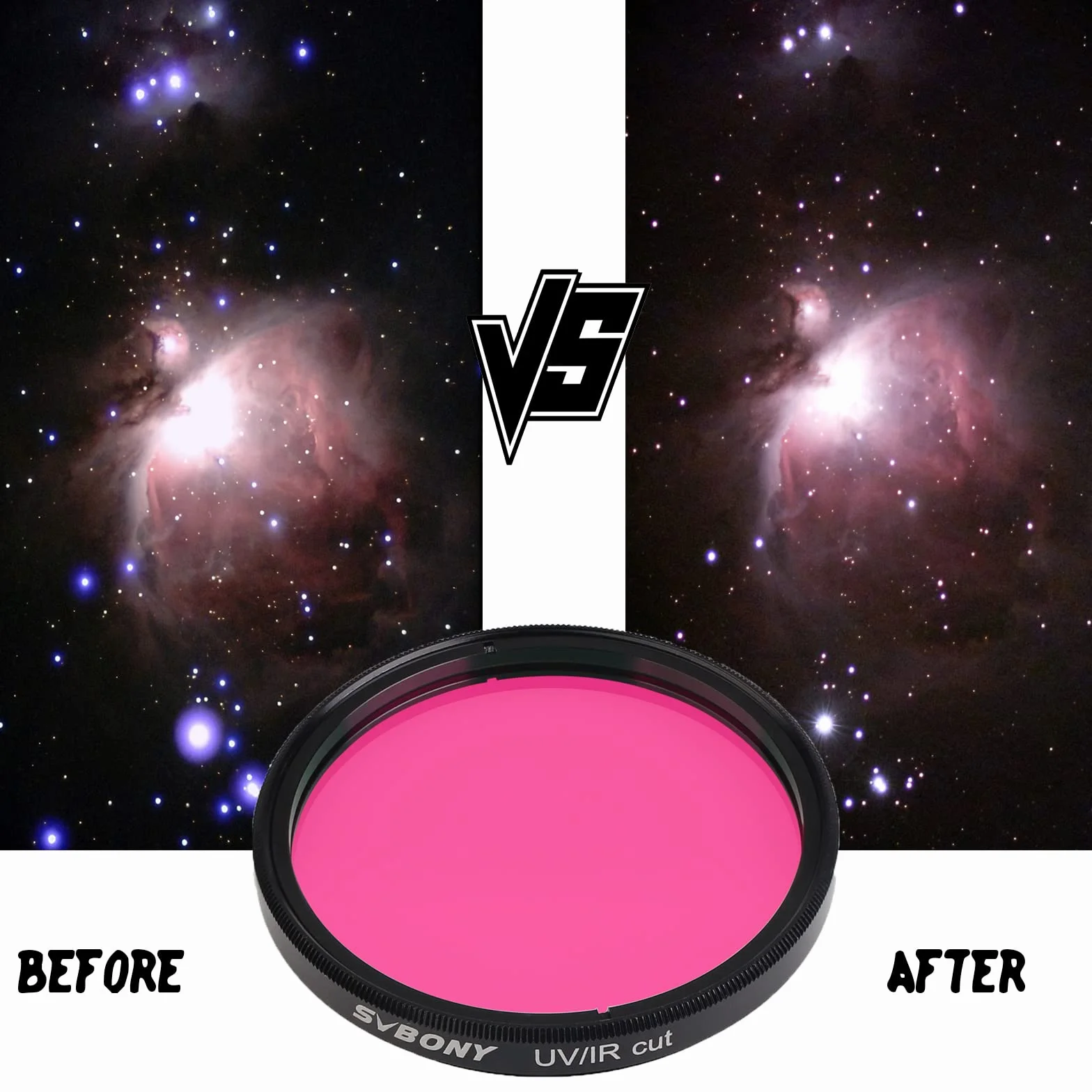 Svbony Filtro da 2", Filtro UV/IR, con Filtro a Infrarossi a Bassa Riflessione e Rivestimento Multiplo per Telescopio per Astrofotografia con Telecamera CCD
