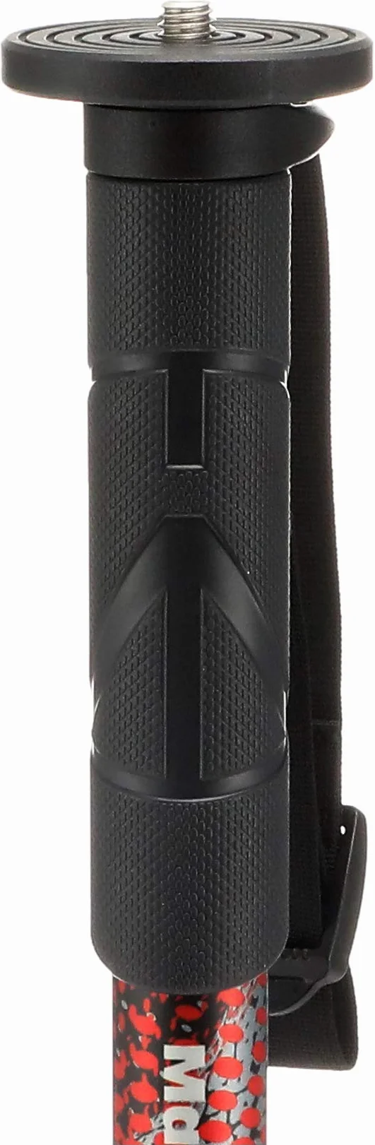 Manfrotto Element MII MMELMIIA5RD, Monopiede Alluminio 5 Sezioni Leggero da Viaggio, Rosso, Fascia da Polso, Impugnatura di Gomma, Twist Lock, Carico 15 kg, per Fotocamere Compatte, Mirrorless, Reflex