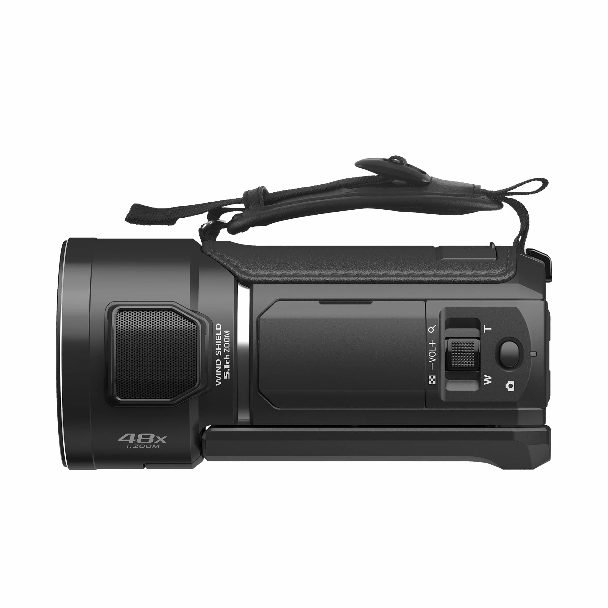 Panasonic HC-V900E-K Videocamera Compatta Full-HD, Grandangolo 25 mm, Zoom Ottico 24x, Nero