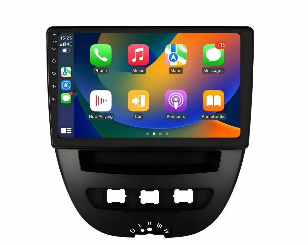 Android 13 Autoradio 10.1 Pollici Touch Screen 4 Core per Peugeot 107/Toyota Aygo/Citroen C1 2005-2014 WiFi CarPlay/Android Auto Bluetooth 4G SWC GPS RDS 2GB + 64GB